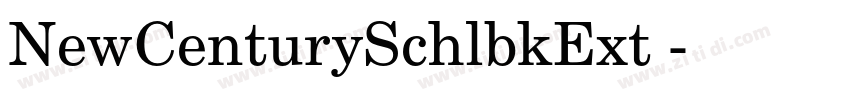 NewCenturySchlbkExt 字体转换